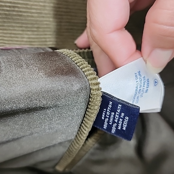 Land's End corduroy olive green lined jacket size 43L - Picture 7 of 14